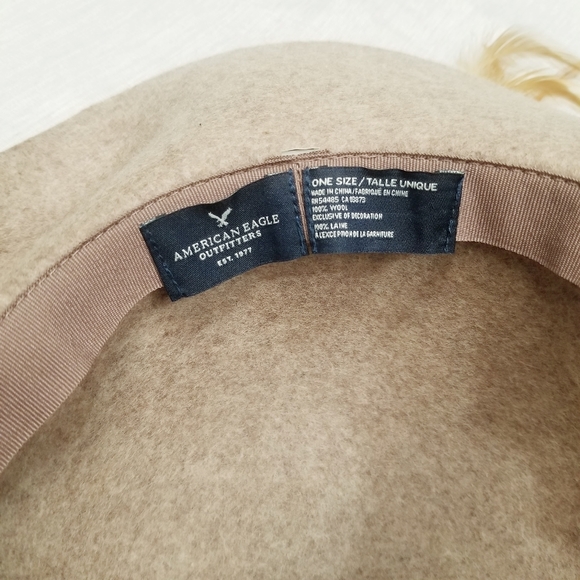 COPY - American Eagle Tan Wool Floppy Boho Hat One Size - Picture 7 of 7